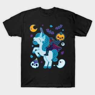 Halloween Unicorn Headless Horseman T-Shirt